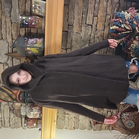 VINCE CASHMERE WOOL ALPACA MIX BLACKET THICK OVERSIZED SWEATER - Picture 8 of 16